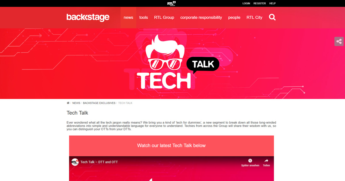 RTL Group Backstage Tech Talk