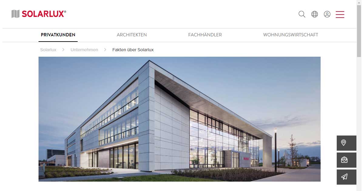 Solarlux Relaunch mit CONTENS auf Docker
