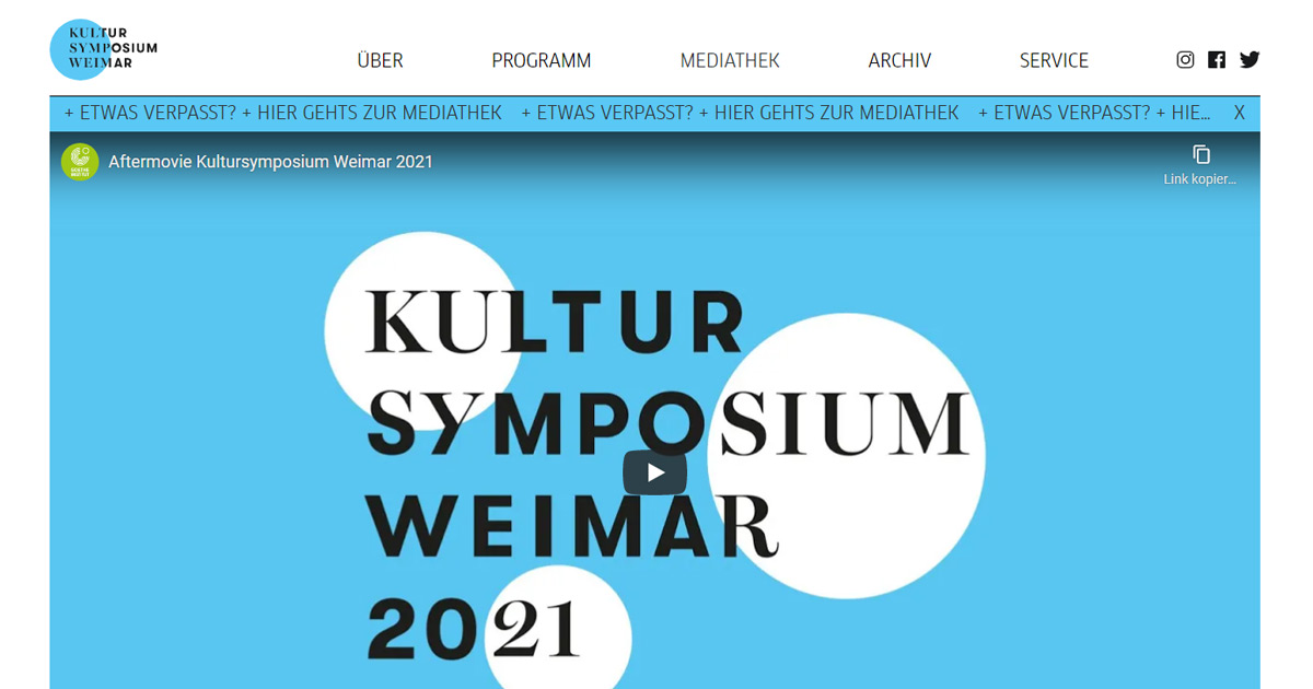 Goethe Sites - Kultur Symposium Weimar