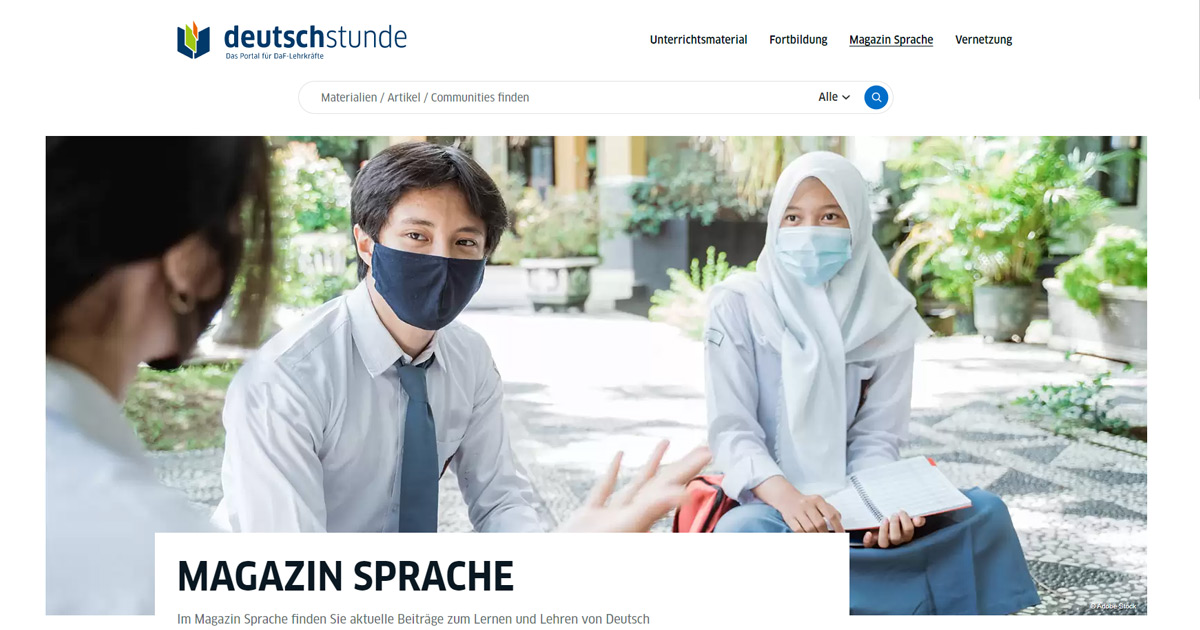 Goethe Deutschstunde - Magazin Sprache