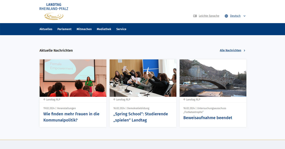 Landtag Rheinland-Pfalz Newssystem