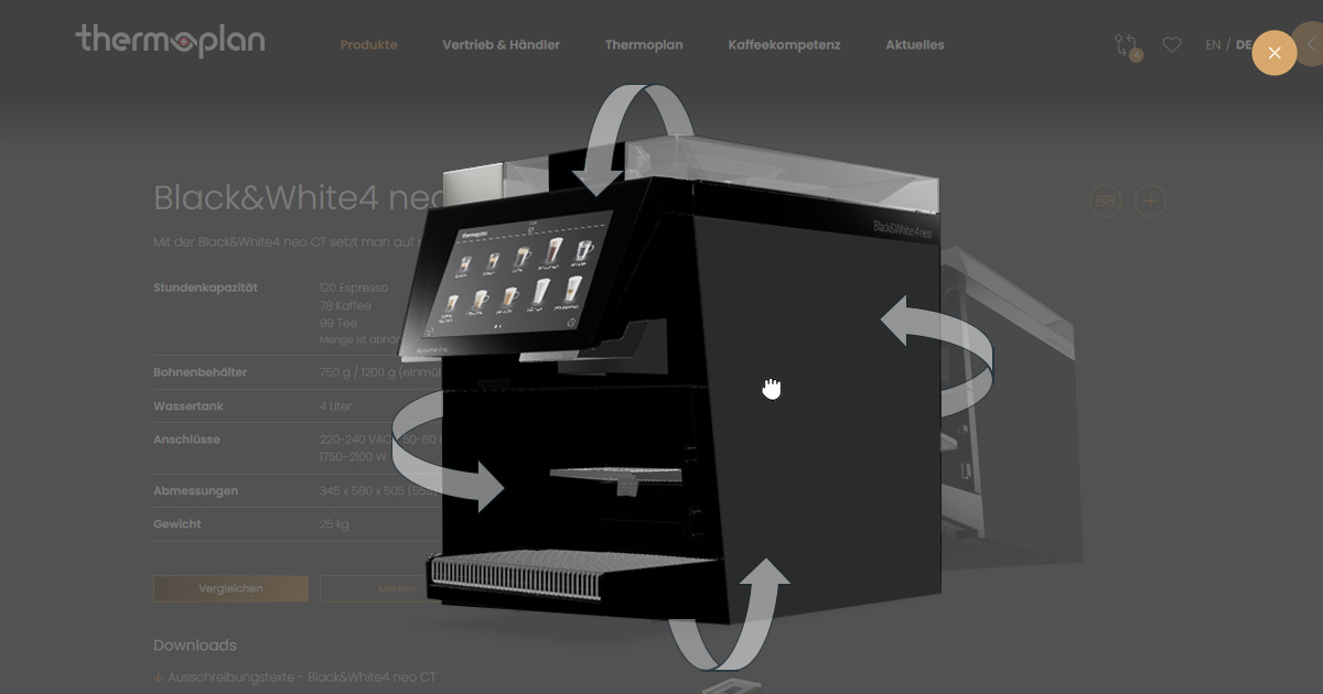 Thermoplan 3D Ansicht Kaffeemaschine