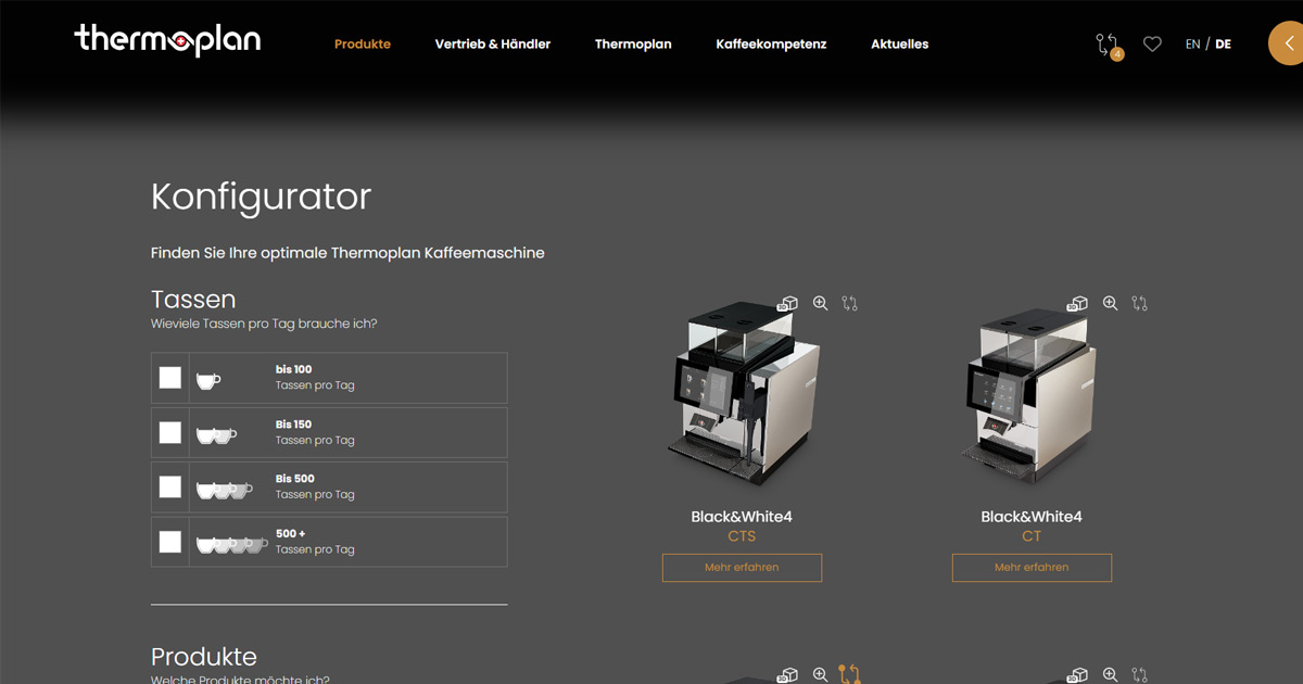 Thermoplan Konfigurator