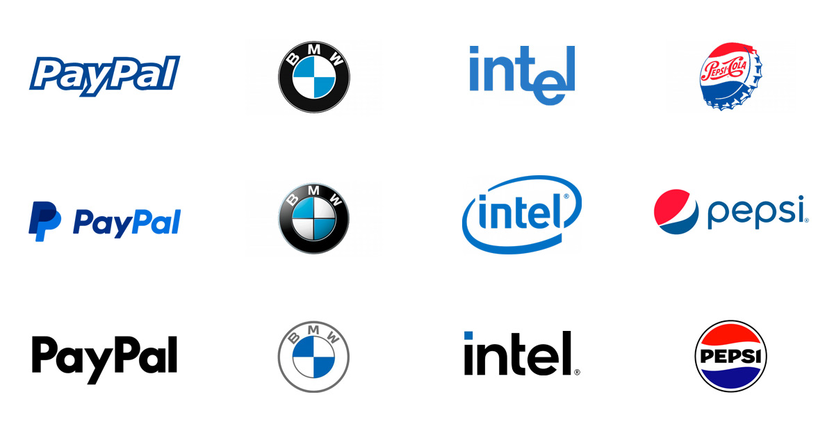 Webdesign Trends 2025 - Vereinfachte Logos