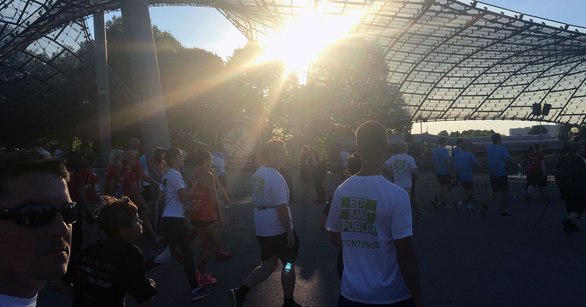 Sonnenuntergang Olympiastadium 