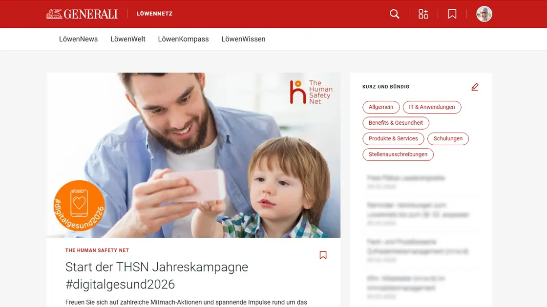 Generali Deutschland Intranet - Startseite
