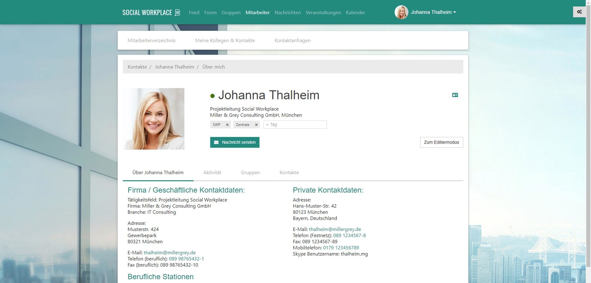 CONTENS Social Workplace Profil