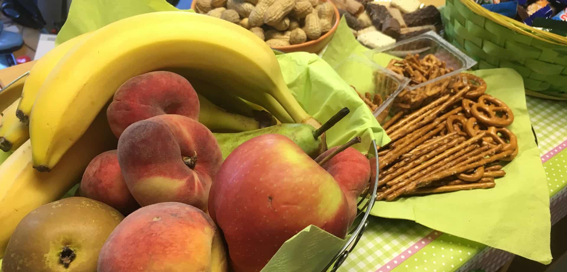 Frisches Obst am Empfang