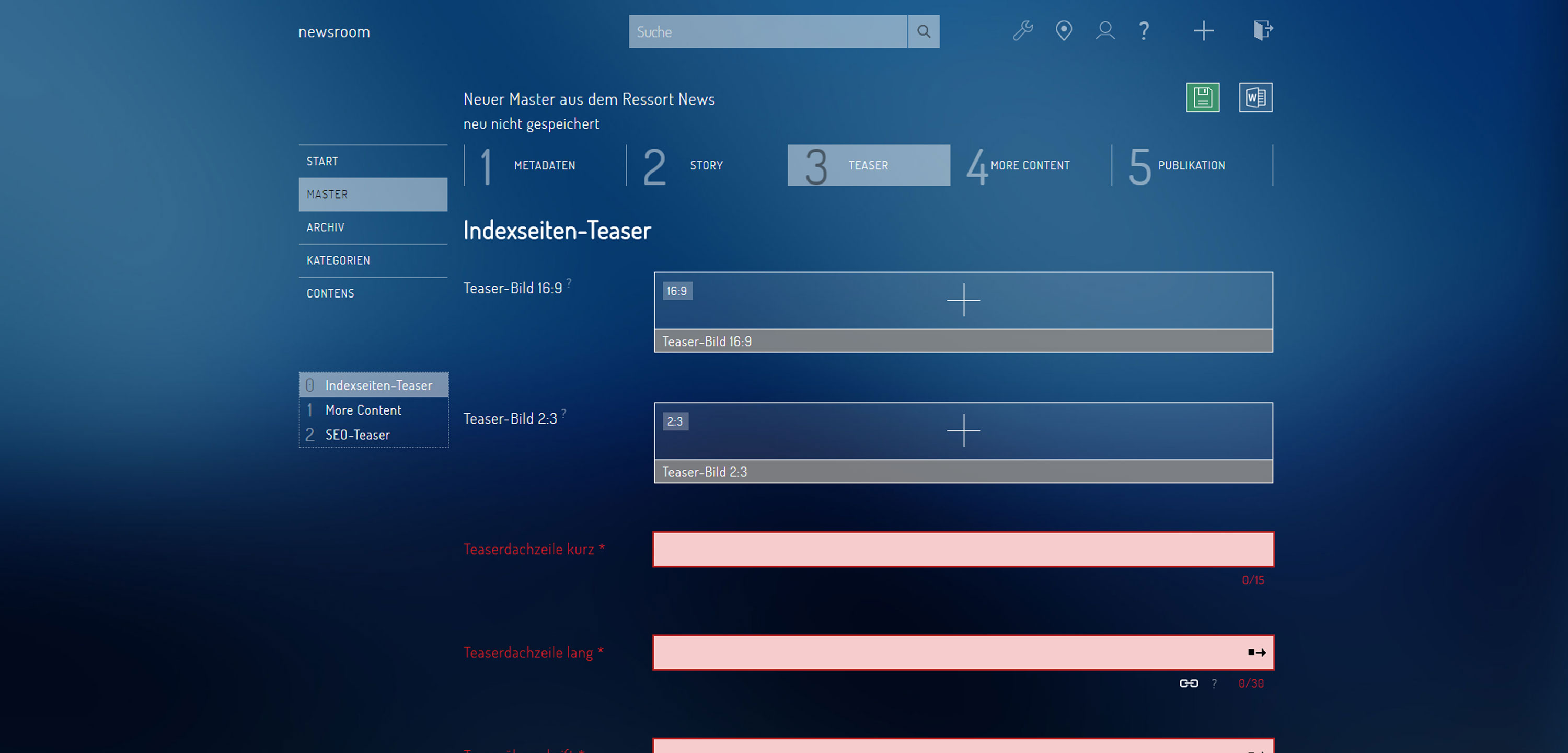 Newsroom CMS - Teaser