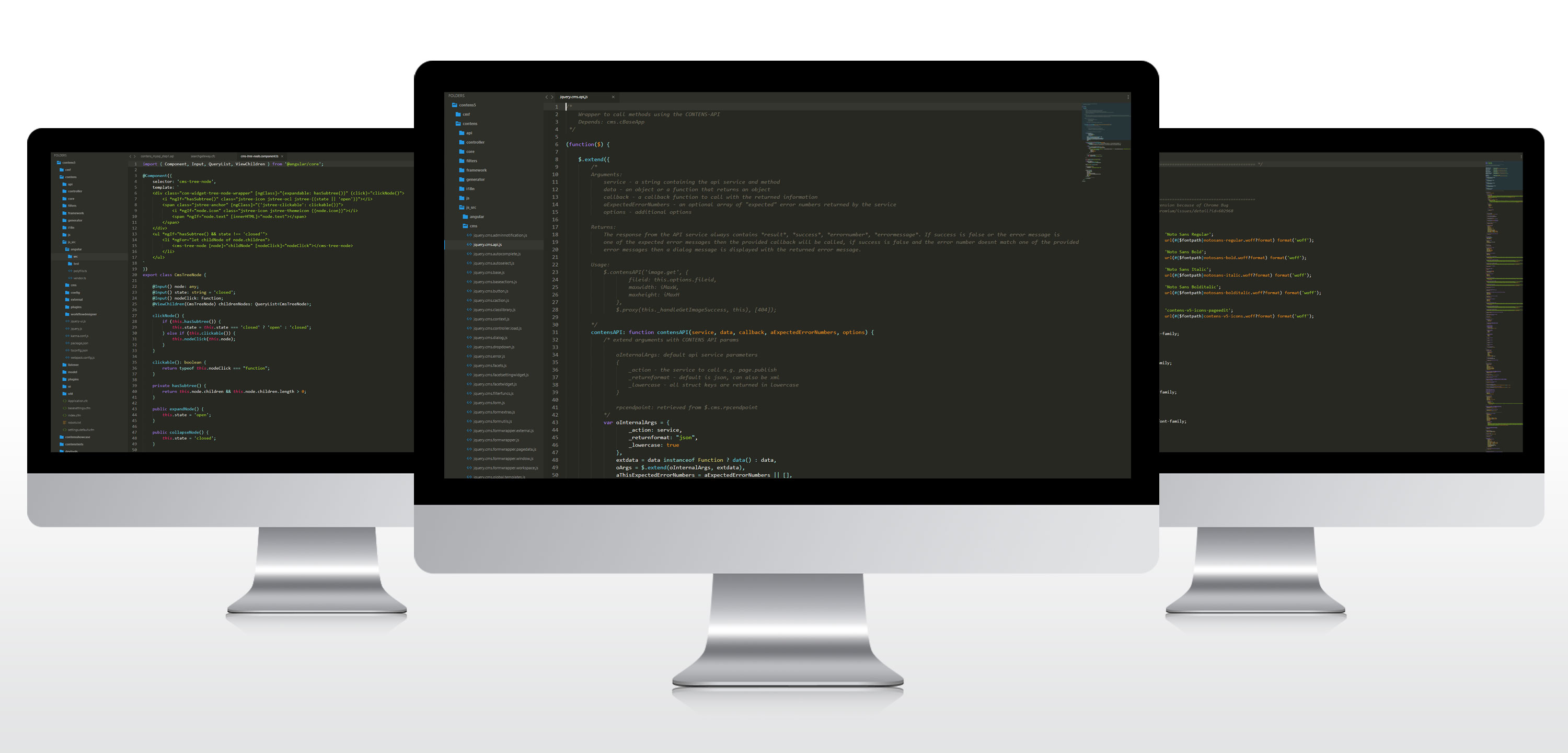 iMac with Code Editor