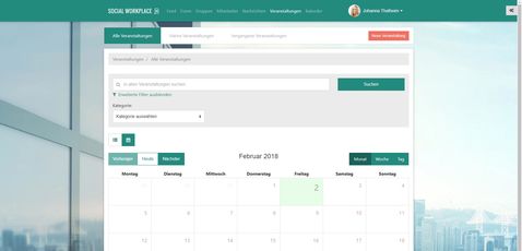 CONTENS Social Workplace Kalender