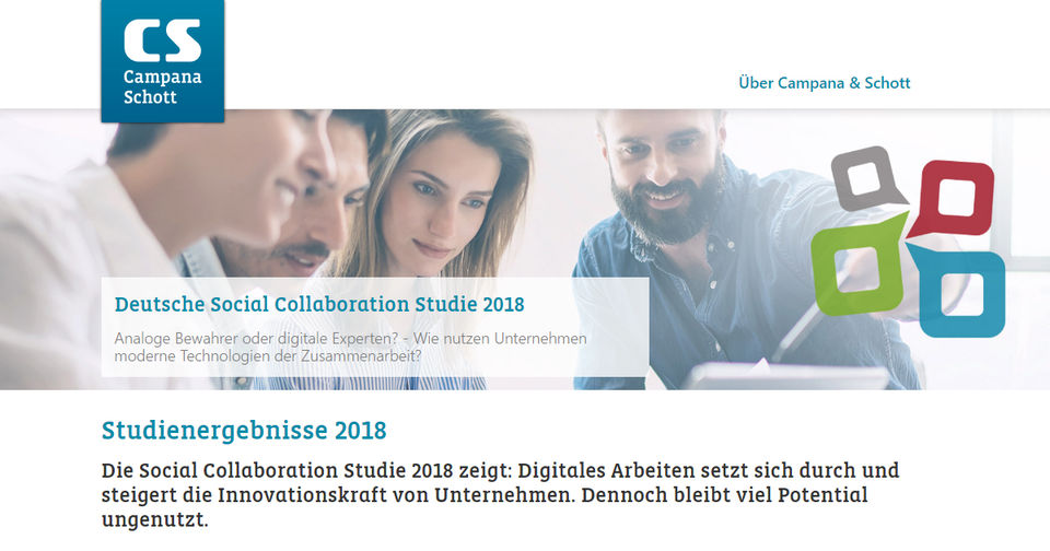 Screenshot Deutsche Social Collaboration Studie