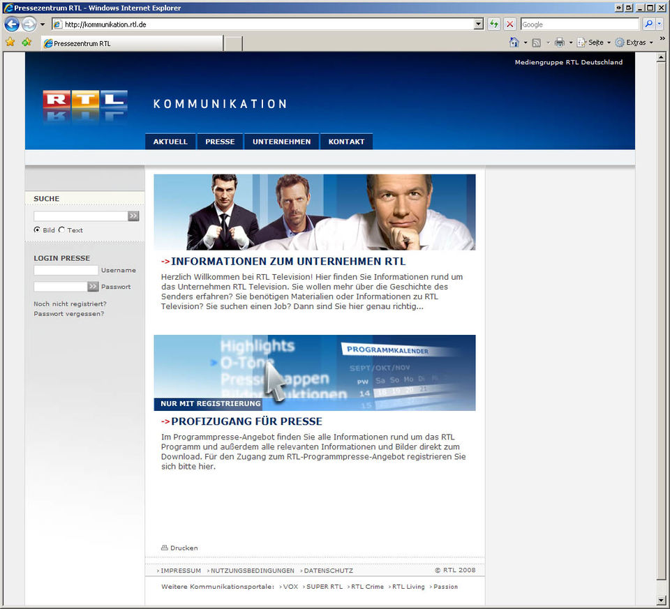 RTL Kommunikation Screenshot