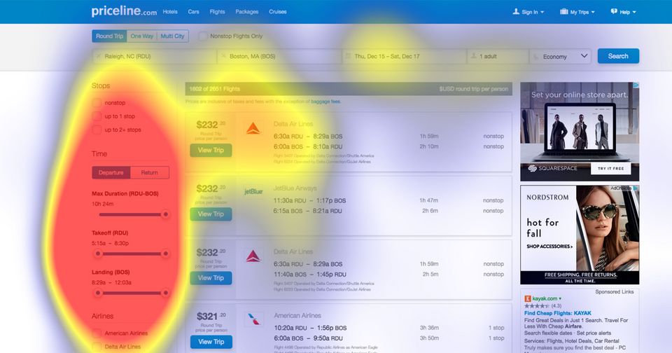Screenshot Heatmap Darstellung