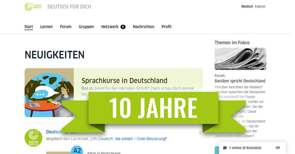 10 Jahre Deutsch für Dich
