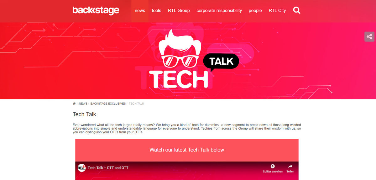 RTL Group Backstage Tech Talk