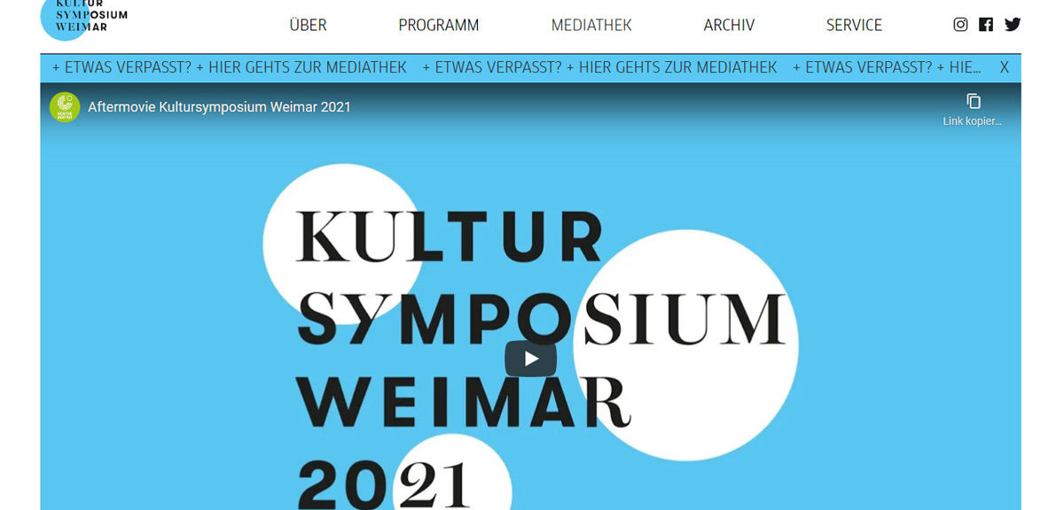 Goethe Sites - Kultur Symposium Weimar