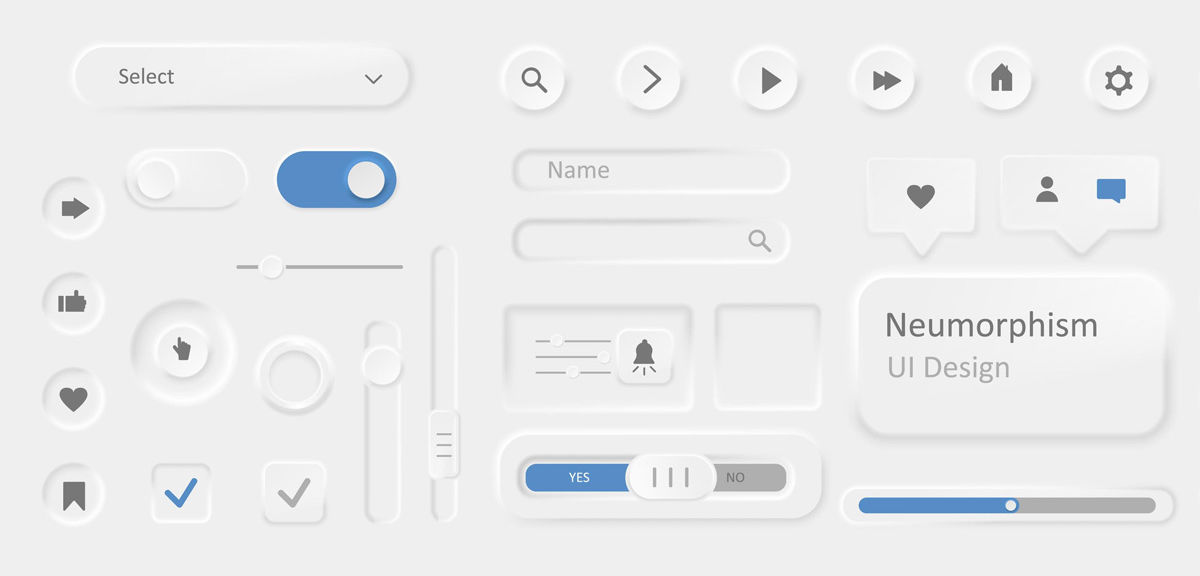 Webdesign Trends 2024 - Neumorphismus