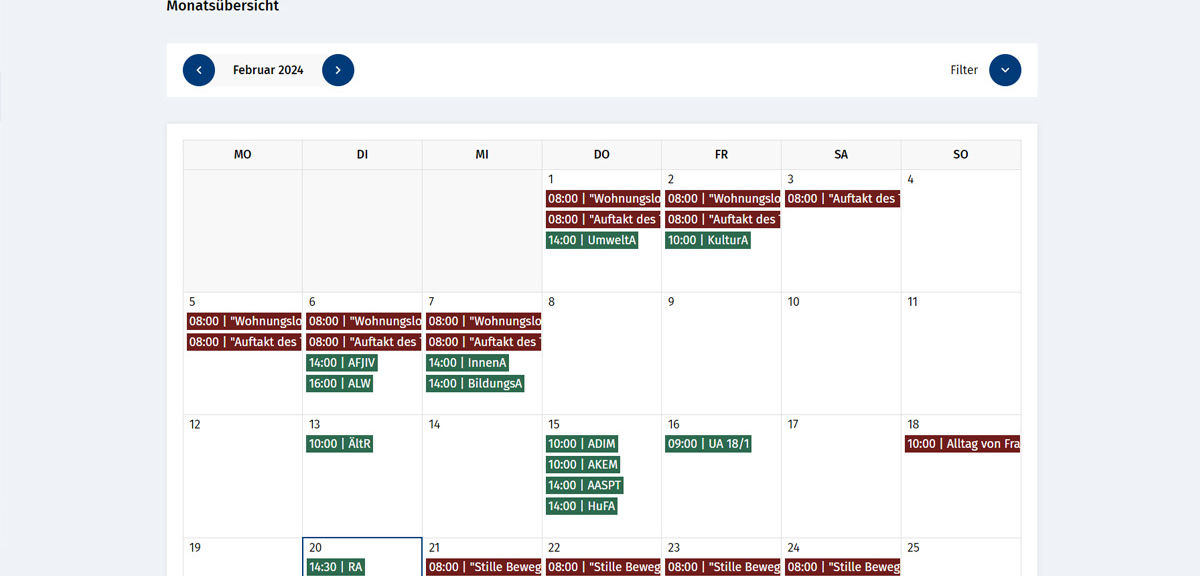 Landtag Rheinland-Pfalz Kalender