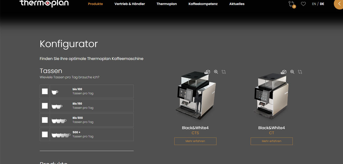 Thermoplan Konfigurator