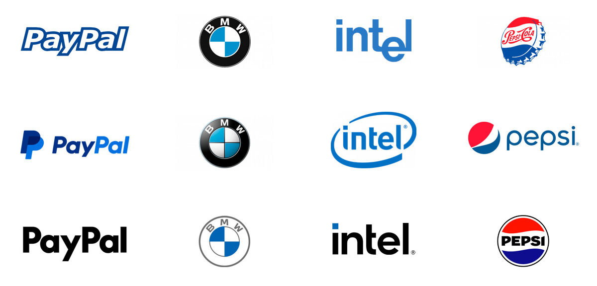 Webdesign Trends 2025 - Vereinfachte Logos