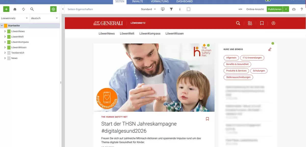 Generali Deutschland Intranet - CONTENS CMS - Startseite